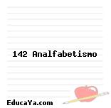 142 Analfabetismo