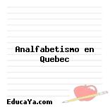 Analfabetismo en Quebec