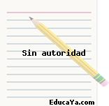 Sin autoridad