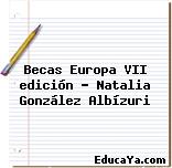 Becas Europa VII edición – Natalia González Albízuri