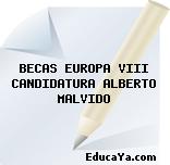 BECAS EUROPA VIII CANDIDATURA ALBERTO MALVIDO