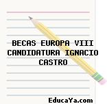 BECAS EUROPA VIII CANDIDATURA IGNACIO CASTRO