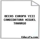 BECAS EUROPA VIII CANDIDATURA MIGUEL TAMARGO