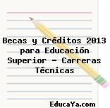 Becas y Créditos 2013 para Educación Superior – Carreras Técnicas