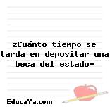 ¿Cuánto tiempo se tarda en depositar una beca del estado?