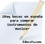 ¿Hay becas en españa para comprar instrumentos de musica?