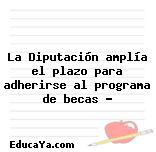 La Diputación amplía el plazo para adherirse al programa de becas …