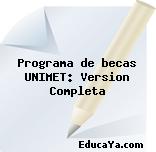 Programa de becas UNIMET: Version Completa