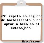 ¿Si repito en segundo de bachillerato puedo optar a beca en el extranjero?