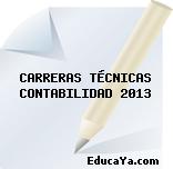 CARRERAS TÉCNICAS CONTABILIDAD 2013