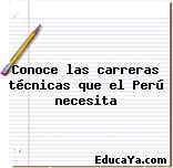 Conoce las carreras técnicas que el Perú necesita