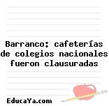 Barranco: cafeterías de colegios nacionales fueron clausuradas