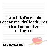 La plataforma de Corcoesto defiende las charlas en los colegios