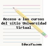 Acceso a los cursos del sitio Universidad Virtual