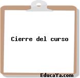 Cierre del curso