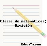 Clases de matemáticas: División