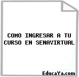 COMO INGRESAR A TU CURSO EN SENAVIRTUAL