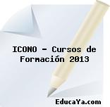 ICONO – Cursos de Formación 2013