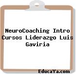 NeuroCoaching Intro Cursos Liderazgo Luis Gaviria