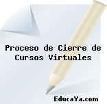 Proceso de Cierre de Cursos Virtuales