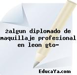 ¿algun diplomado de maquillaje profesional en leon gto?