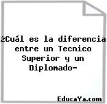 ¿Cuál es la diferencia entre un Tecnico Superior y un Diplomado?