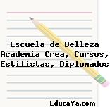 Escuela de Belleza Academia Crea, Cursos, Estilistas, Diplomados