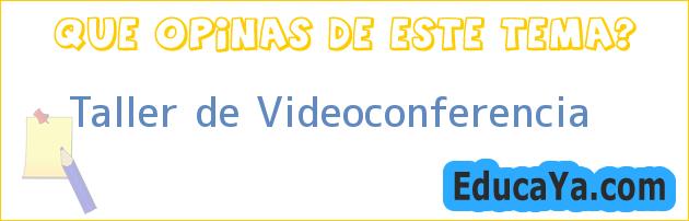 Taller de Videoconferencia