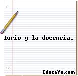 Iorio y la docencia.