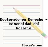 Doctorado en Derecho – Universidad del Rosario