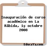 Inauguración de curso académico en La Rábida, 1º octubre 2008