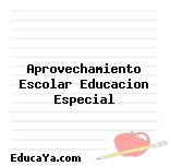 Aprovechamiento Escolar Educacion Especial