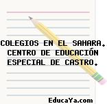 COLEGIOS EN EL SAHARA. CENTRO DE EDUCACIÓN ESPECIAL DE CASTRO.