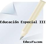 Educación Especial III