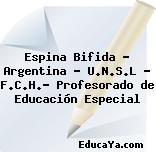 Espina Bifida – Argentina – U.N.S.L – F.C.H.- Profesorado de Educación Especial