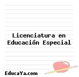 Licenciatura en Educación Especial