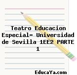 Teatro Educacion Especial- Universidad de Sevilla 1EE2 PARTE 1