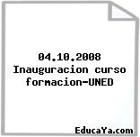 04.10.2008 Inauguracion curso formacion-UNED