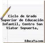 Ciclo de Grado Superior de Educación Infantil. Centro San Viator Sopuerta.