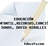 EDUCACIÓN INFANTIL.RECURSOS.CANCIÓN SUMAS. DAVID MIRALLES