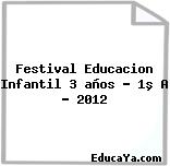 Festival Educacion Infantil 3 años – 1º A – 2012