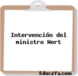 Intervención del ministro Wert