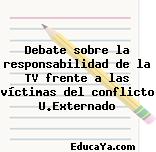 Debate sobre la responsabilidad de la TV frente a las víctimas del conflicto U.Externado