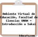 Ambiente Virtual de Educación, Facultad de Ciencias UNAM – Introducción a Sakai