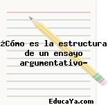 ¿Cómo es la estructura de un ensayo argumentativo?