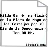 Nilda Garré  participó en la Plaza de Mayo de los festejos por el Día de la Democracia y los DD.HH.