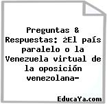 Preguntas & Respuestas: ¿El país paralelo o la Venezuela virtual de la oposición venezolana?