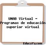 UNAB Virtual – Programas de educación superior virtual