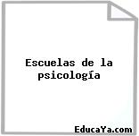 Escuelas de la psicología