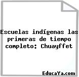 Escuelas indígenas las primeras de tiempo completo: Chuayffet